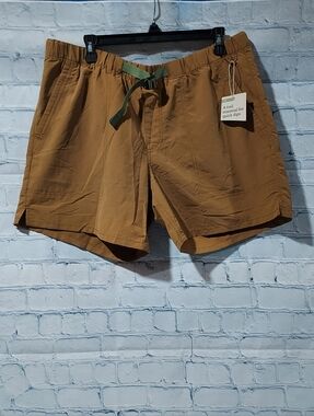 REI Trailmade Amphib Shorts Womens Large Hiking Hike Swim Olive Tan Brown